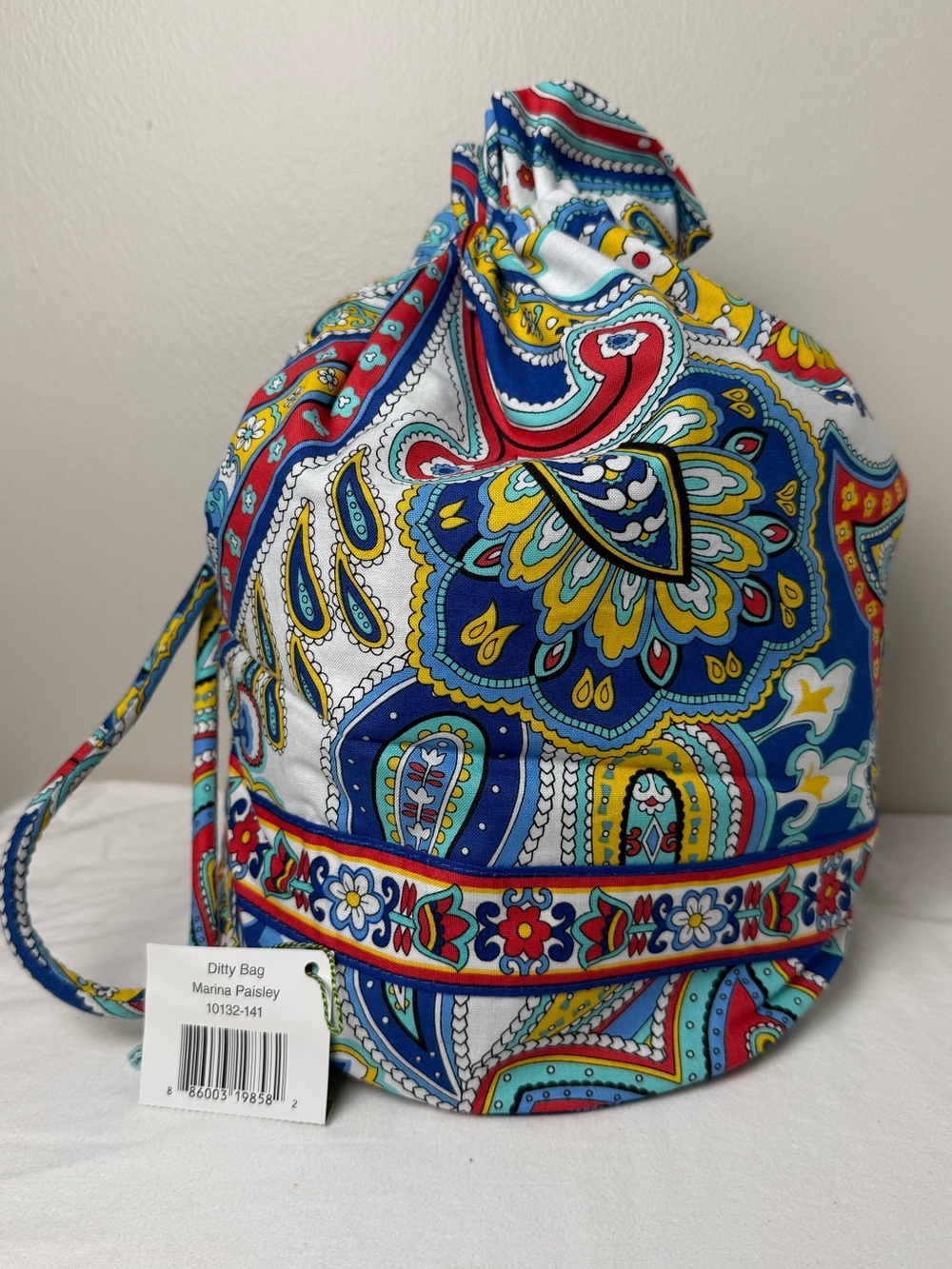 NWT Vera Bradley Marina Paisley Ditty Bag For Gym  pool cosmetic case